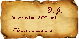 Drenkovics József névjegykártya