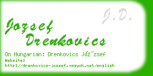 jozsef drenkovics business card